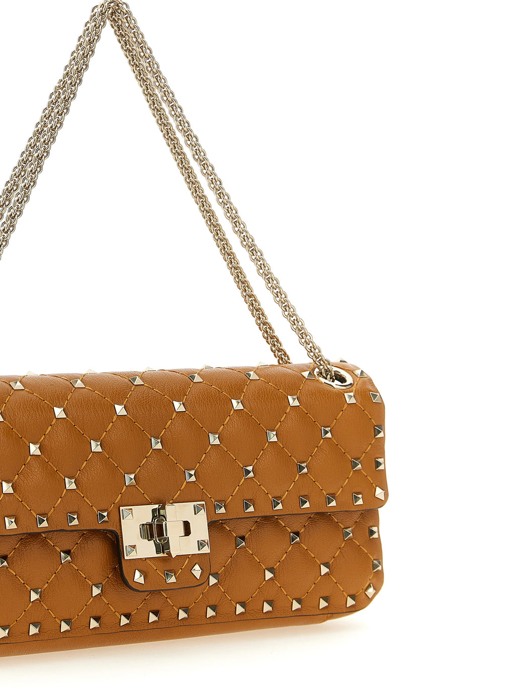 Valentino Garavani Schultertasche aus orangem Ziegenleder