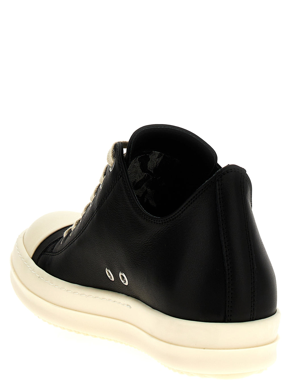 Rick Owens Bicolor-Sneakers aus Kalbsleder