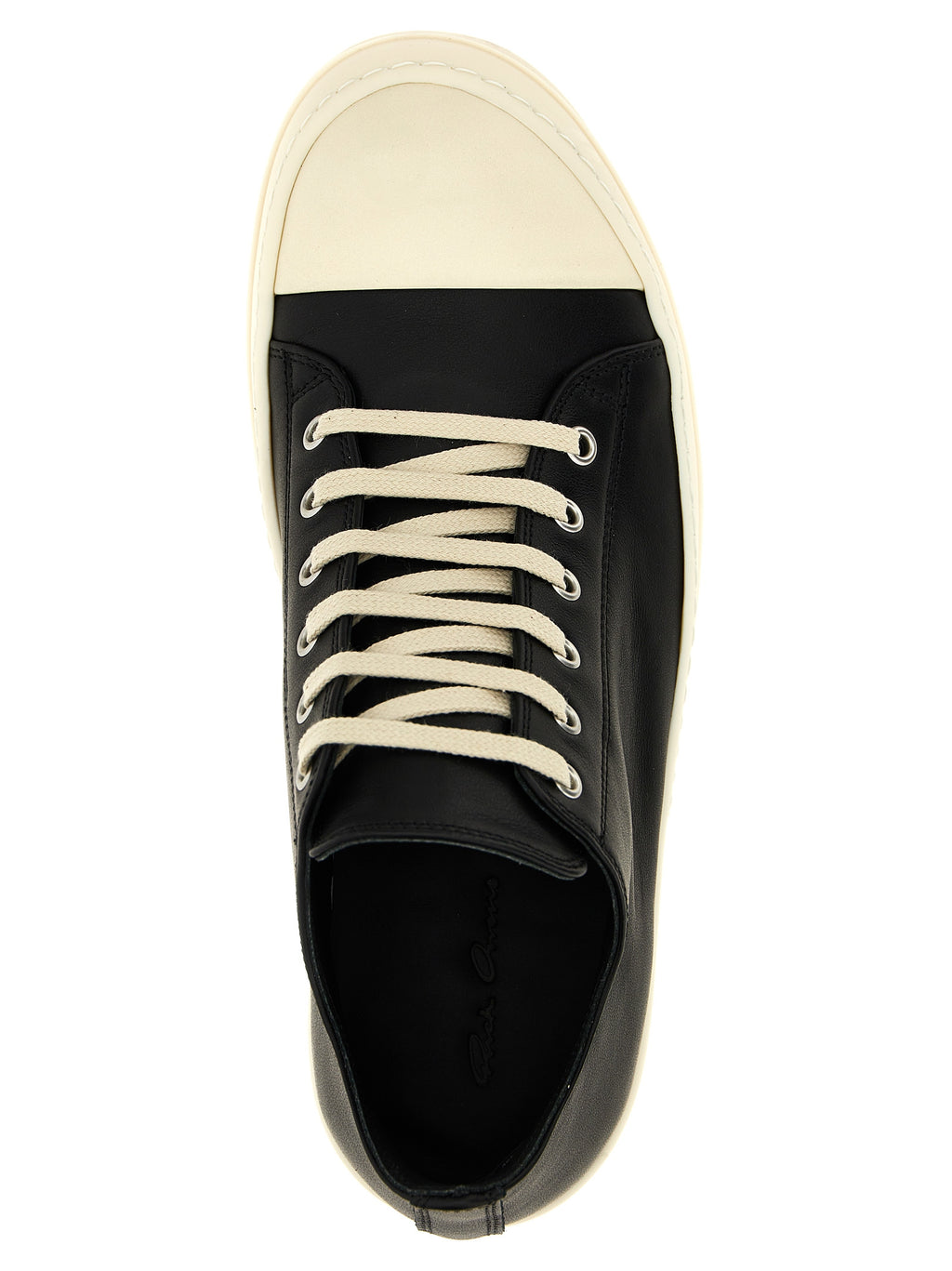 Rick Owens Bicolor-Sneakers aus Kalbsleder