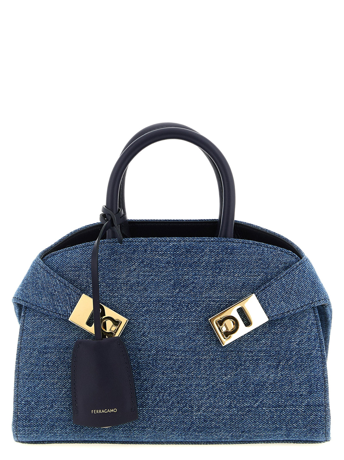 Ferragamo Handtasche aus blauem Stoff