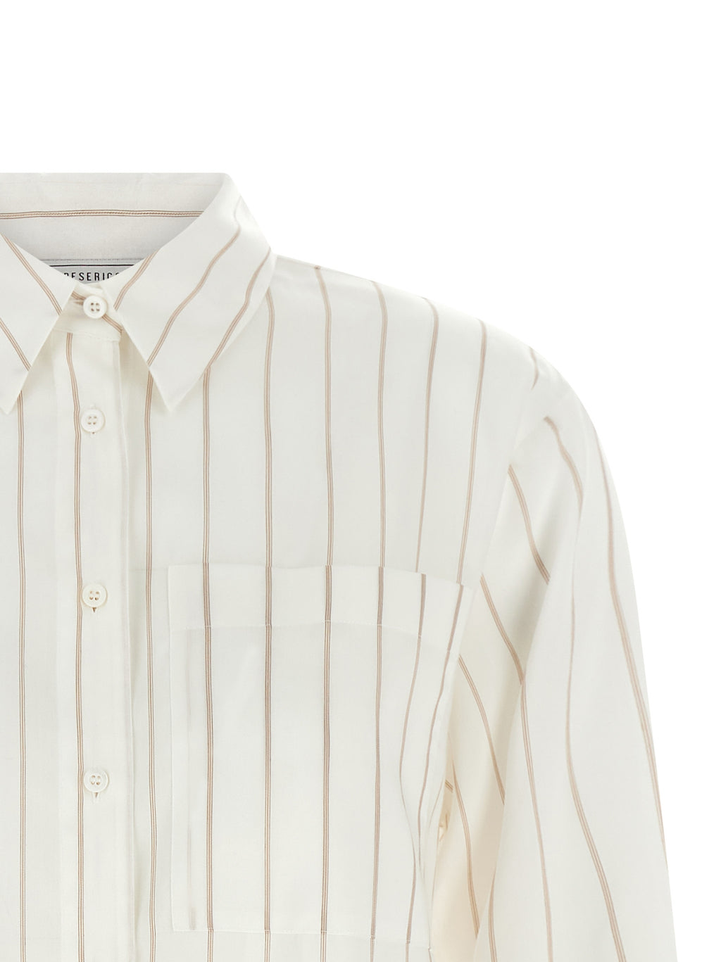 Peserico Bluse aus beigefarbener Lyocellfaser