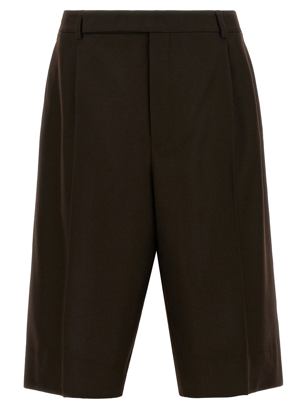 Saint Laurent Braune Bermudashorts aus Wolle
