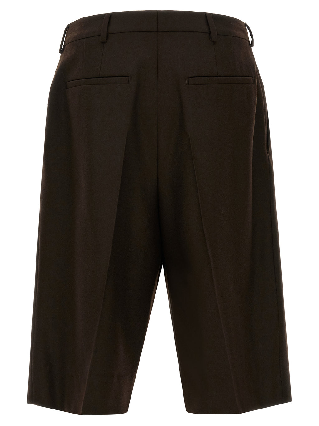 Saint Laurent Braune Bermudashorts aus Wolle