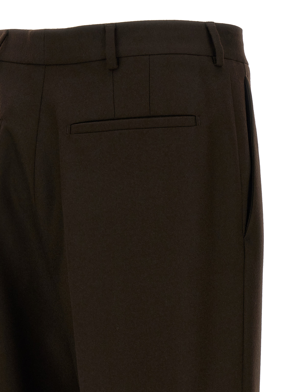 Saint Laurent Braune Bermudashorts aus Wolle