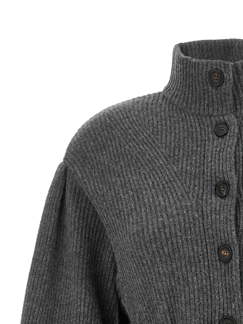 Brunello Cucinelli Grauer Cardigan aus Schurwolle
