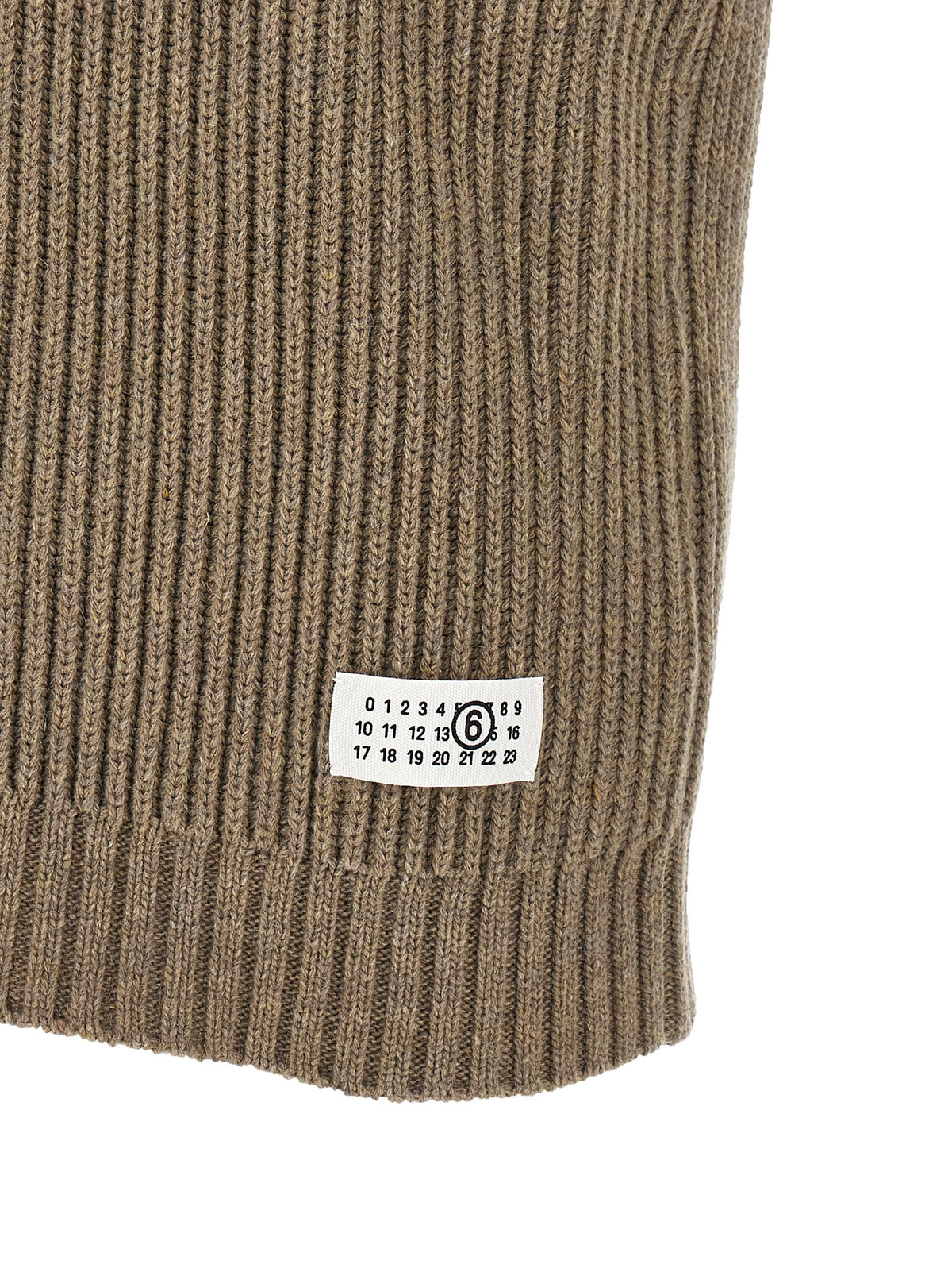 MM6 Maison Margiela Ärmelloser Pullover aus beiger Wolle