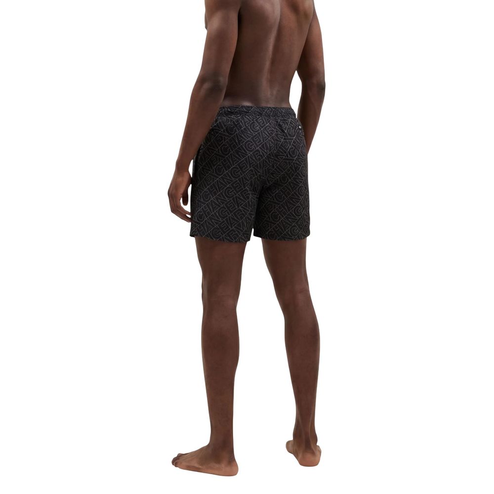 Armani Exchange Schwarze Badeshorts aus Polyester