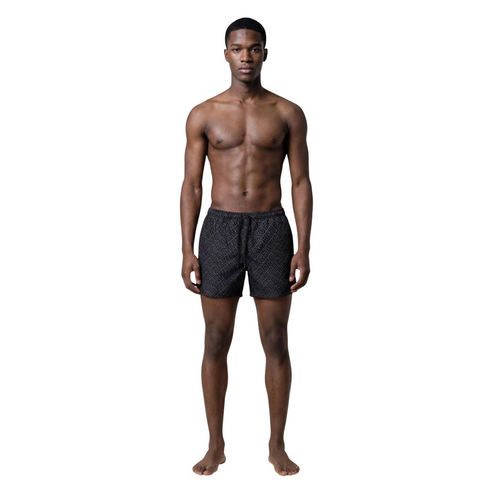 Armani Exchange Schwarze Badeshorts aus Polyester