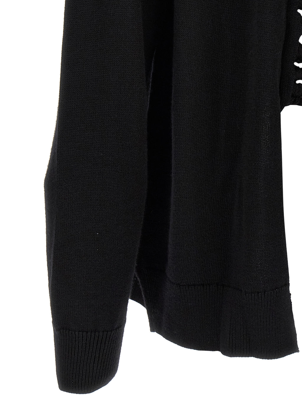 Comme Des Garçons Black Wool Cardigan