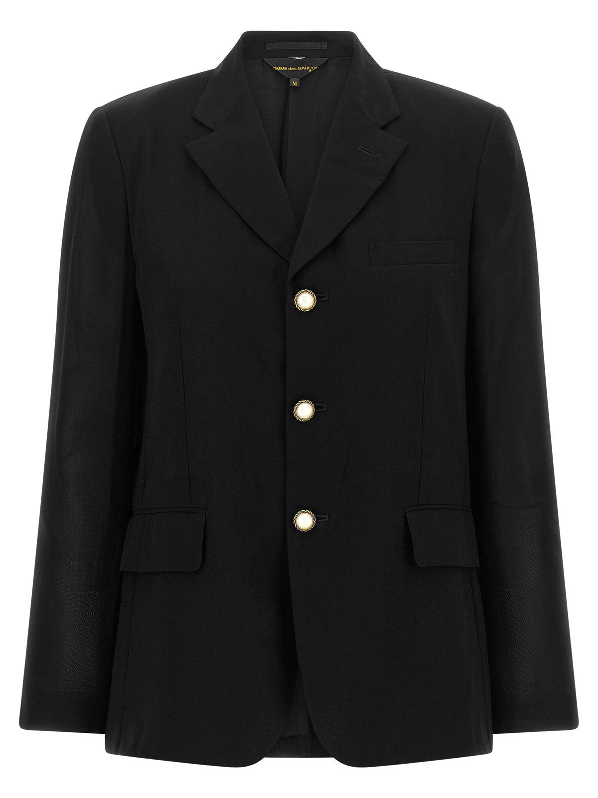 Comme Des Garçons Schwarzer Polyester-Blazer