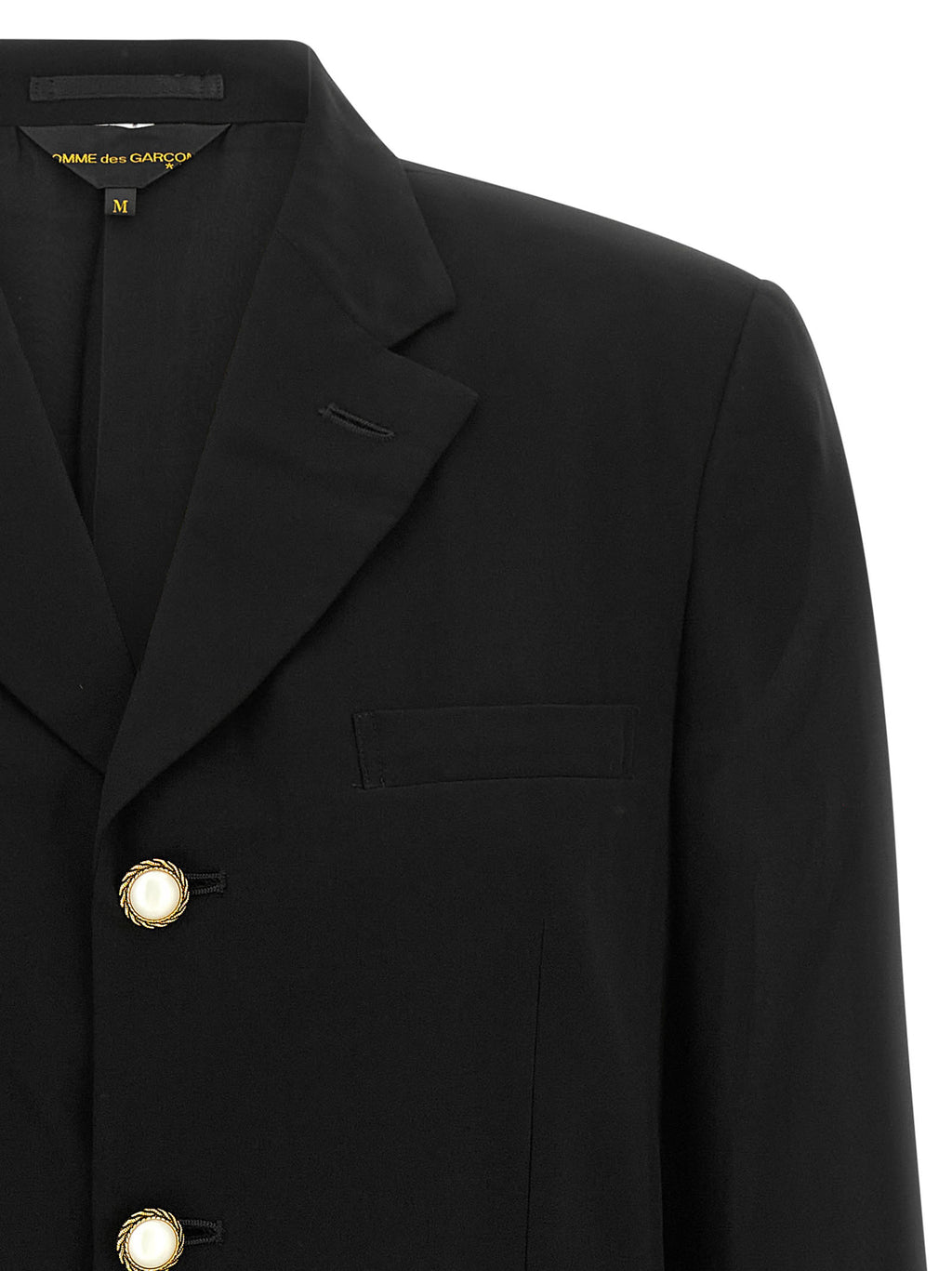 Comme Des Garçons Schwarzer Polyester-Blazer
