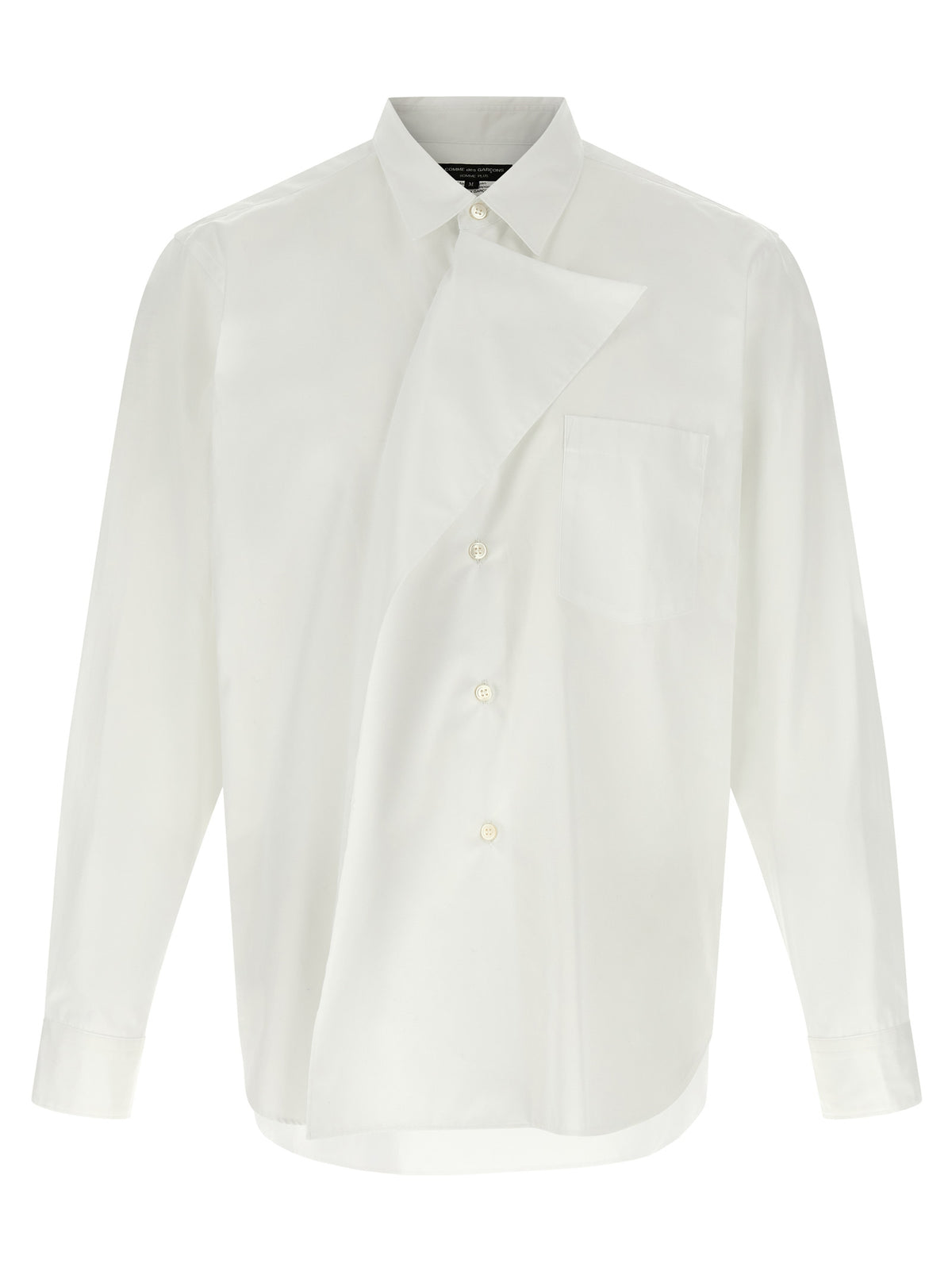 Comme Des Garçons Weiße Baumwollbluse