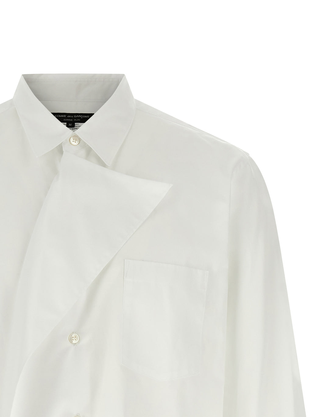 Comme Des Garçons Weiße Baumwollbluse