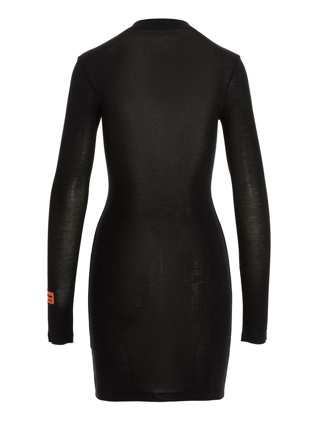 Heron Preston Schwarzes kurzes Polyesterkleid