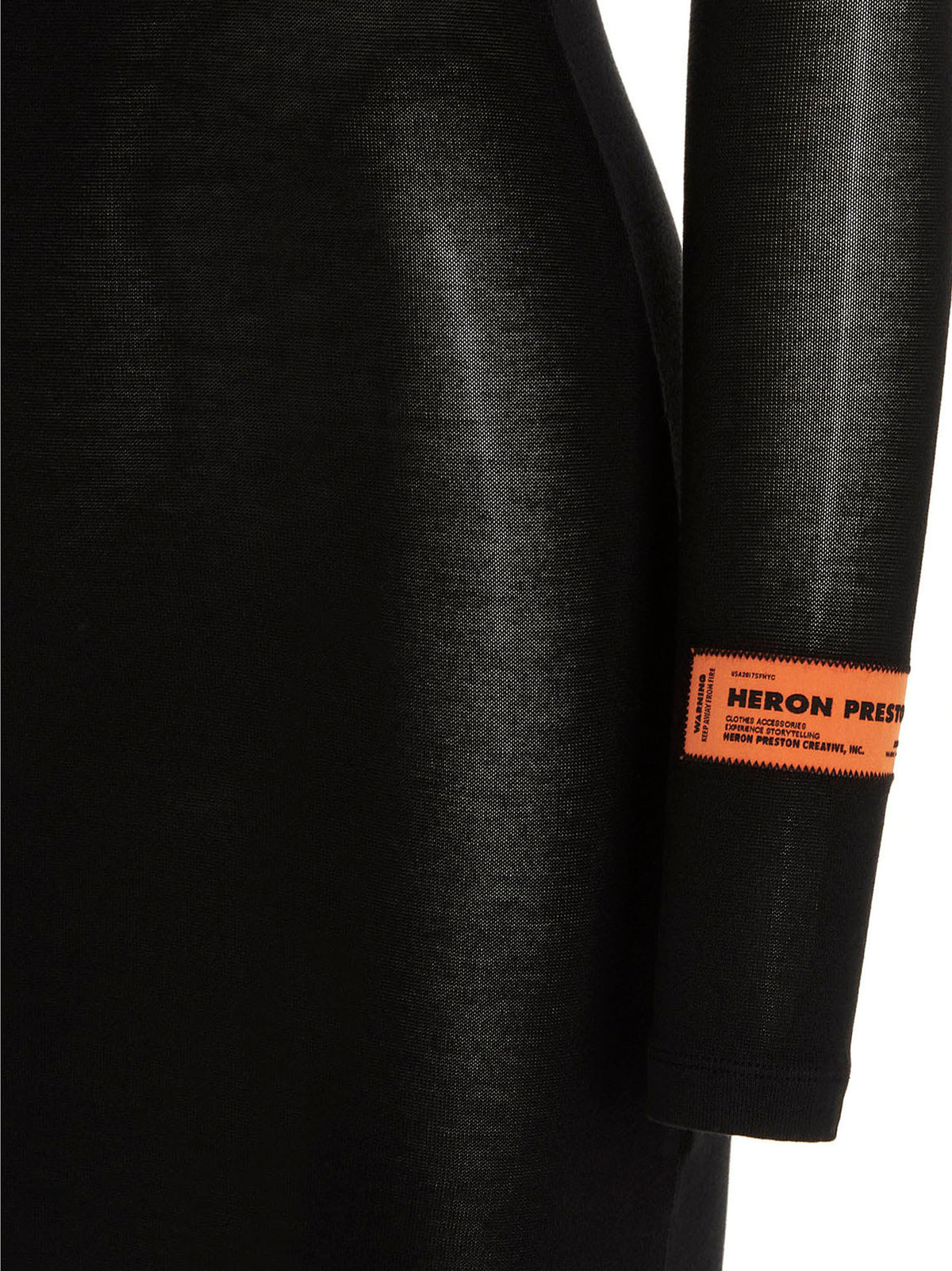 Heron Preston Schwarzes kurzes Polyesterkleid