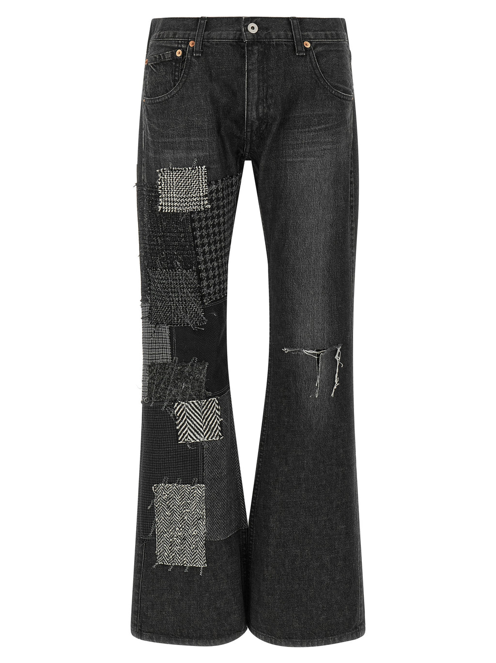 Junya Watanabe Schwarze Flared Jeans aus Baumwolle