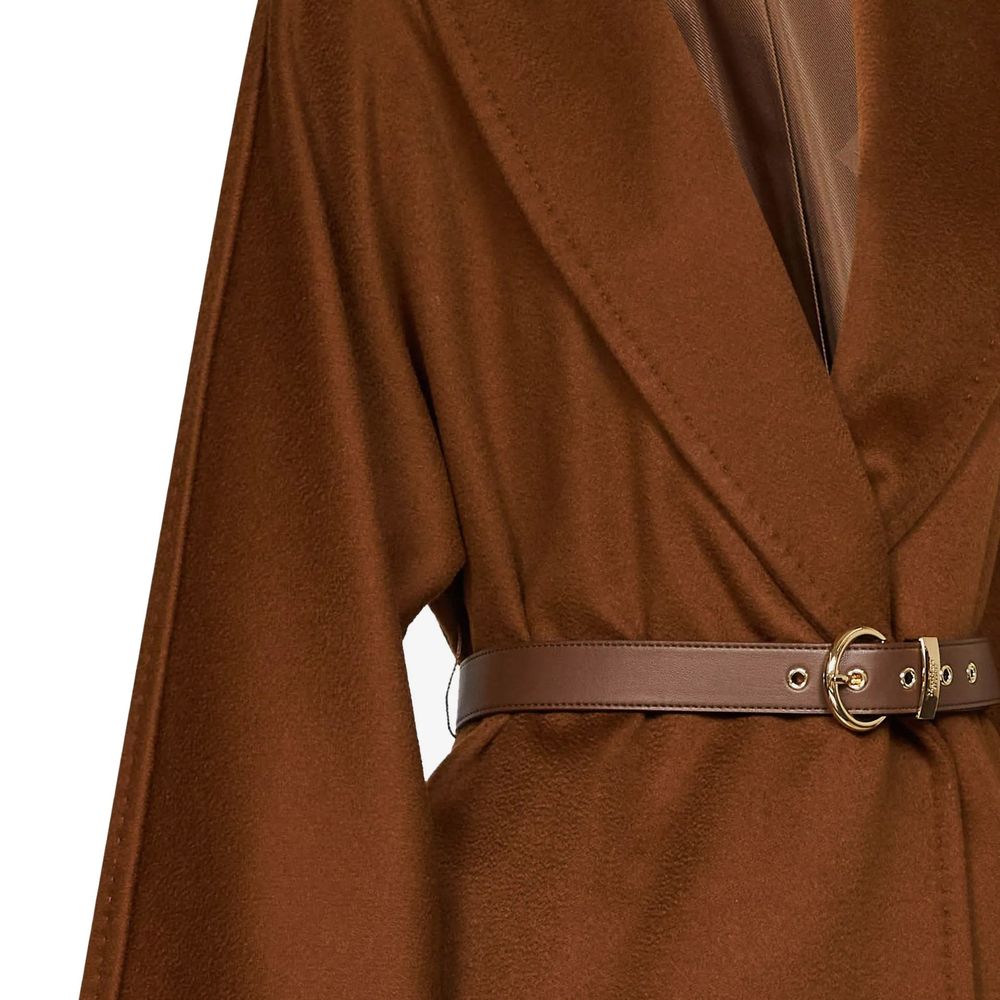 Max Mara Braune Vollmantel aus Schurwolle