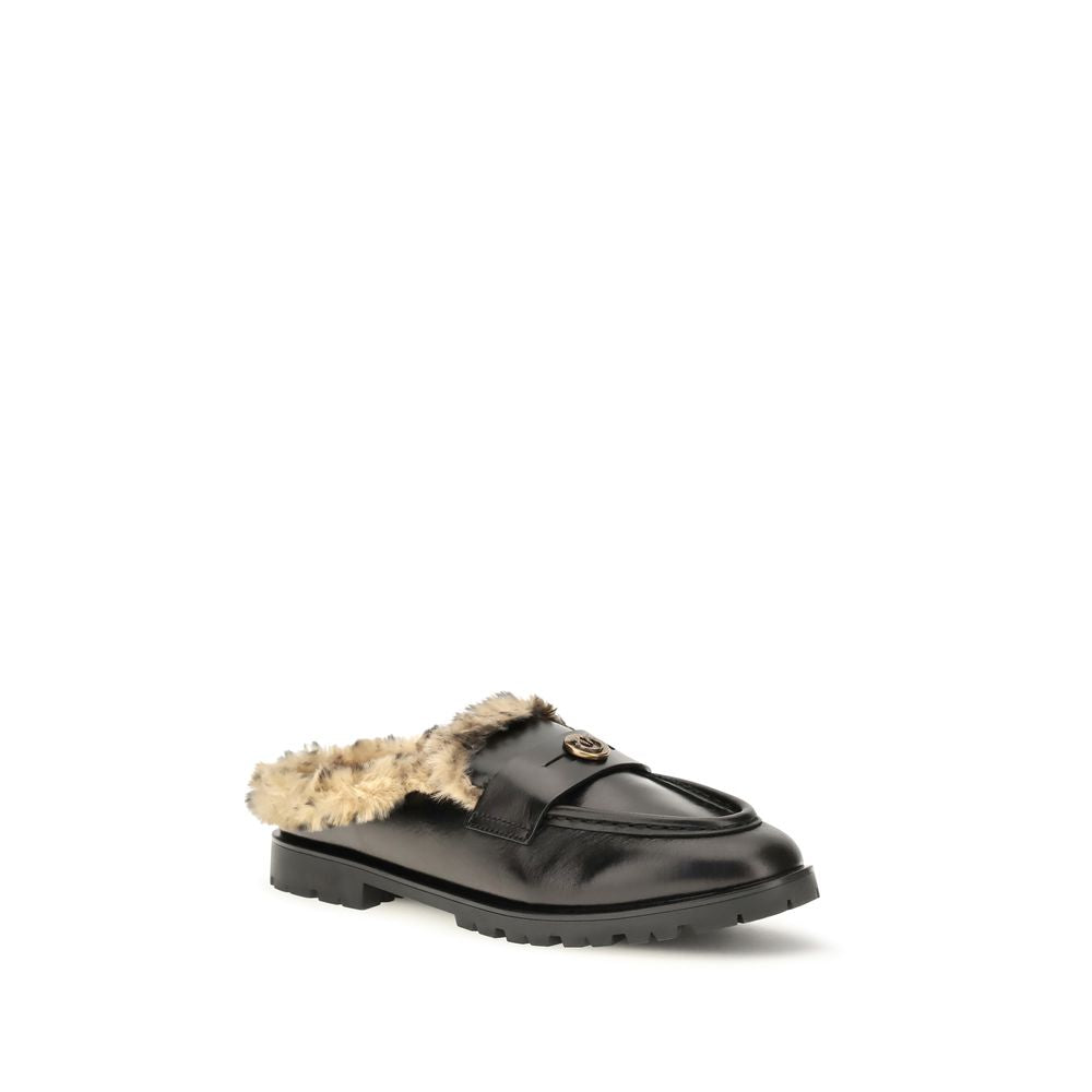 PINKO Schwarze Mules aus Kalbsleder