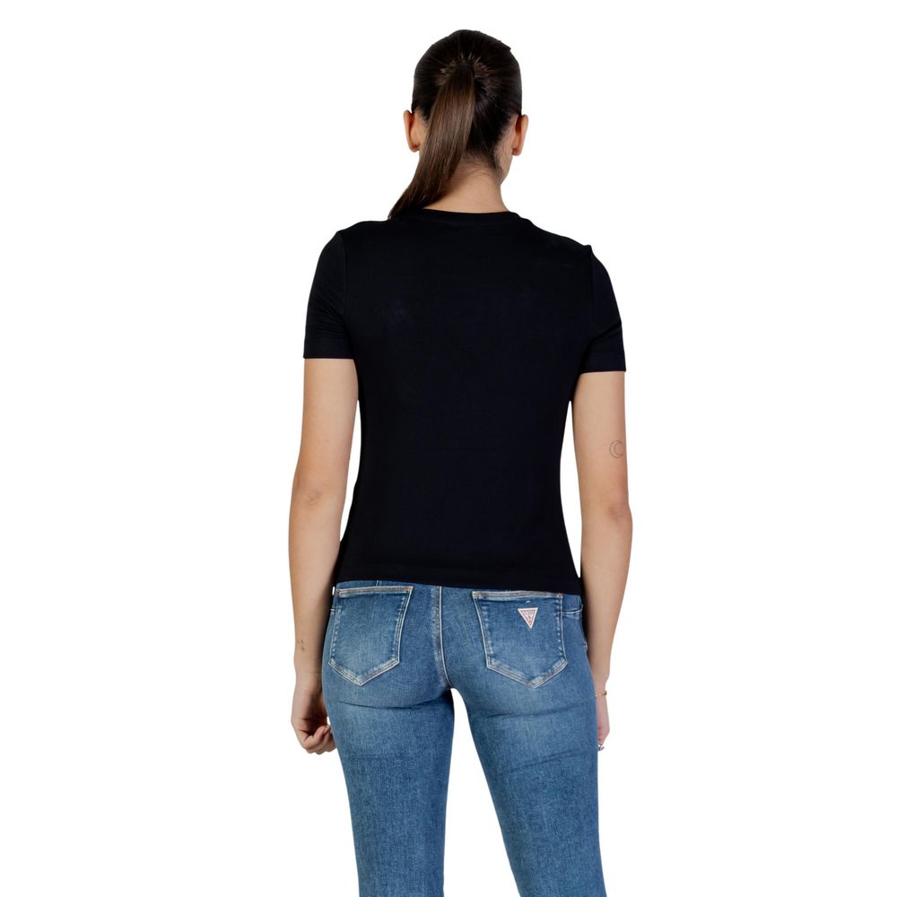 Guess Active Schwarzes Baumwoll-T-Shirt