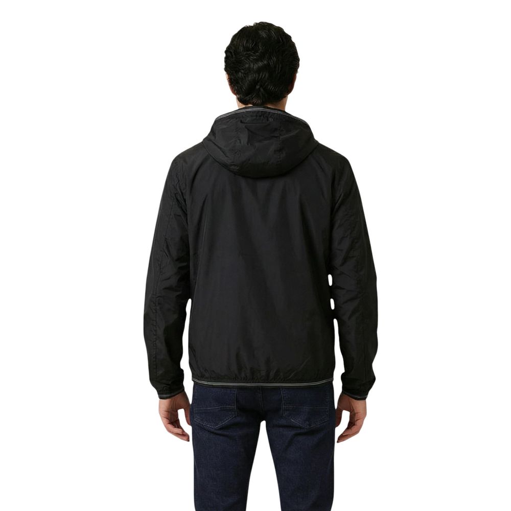 Blauer Black Polyamid Shell Jacke