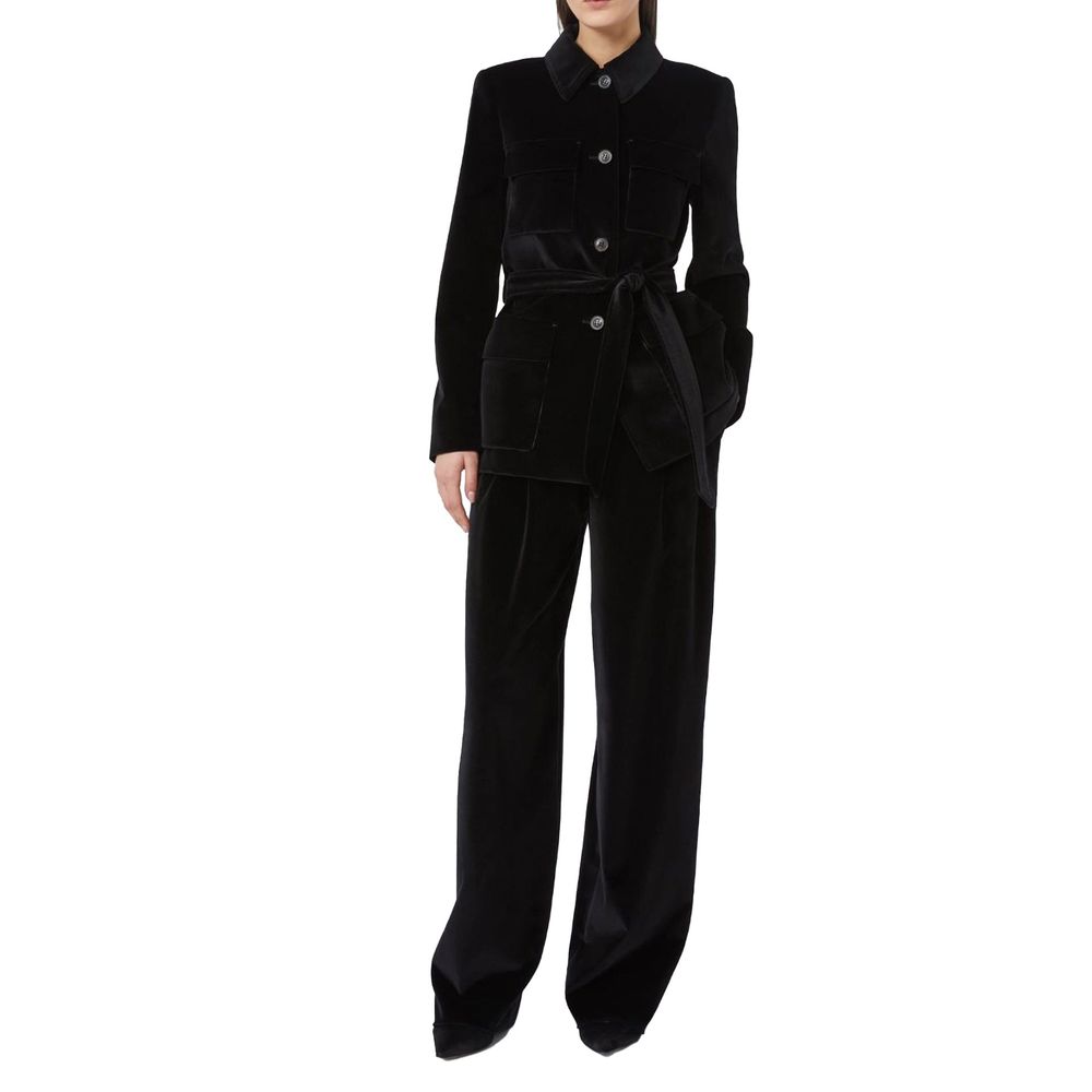 Max Mara Schwarze Baumwollhose