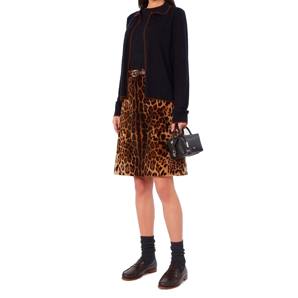 Max Mara Midirock aus brauner Baumwolle