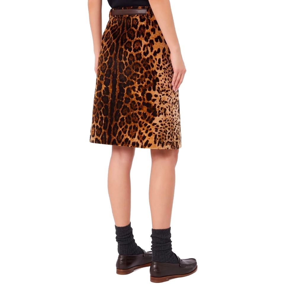 Max Mara Midirock aus brauner Baumwolle