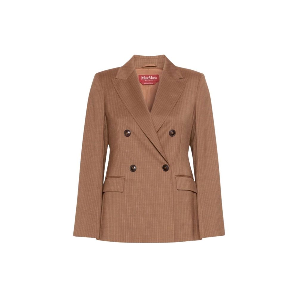 Max Mara Brauner Blazer aus Schurwolle