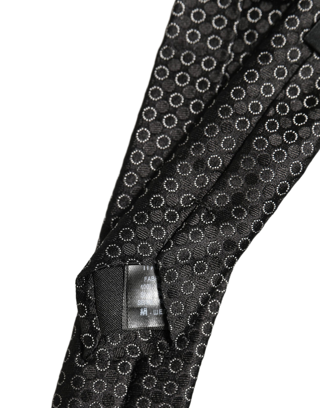 Dolce & Gabbana Herren Schwarze Seide Geometrisch Verstellbare Krawatte