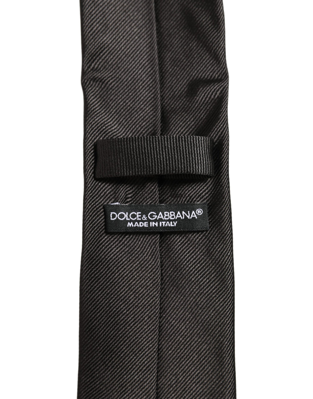 Dolce & Gabbana Herren Dunkelgraue Seiden-Klassische Verstellbare Krawatte