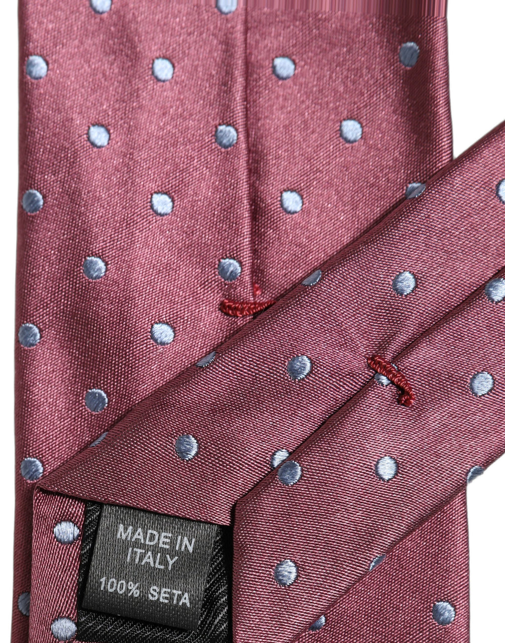 Dolce & Gabbana Herren bordeauxrote Seidenkrawatte mit Tupfen, verstellbar zum Binden