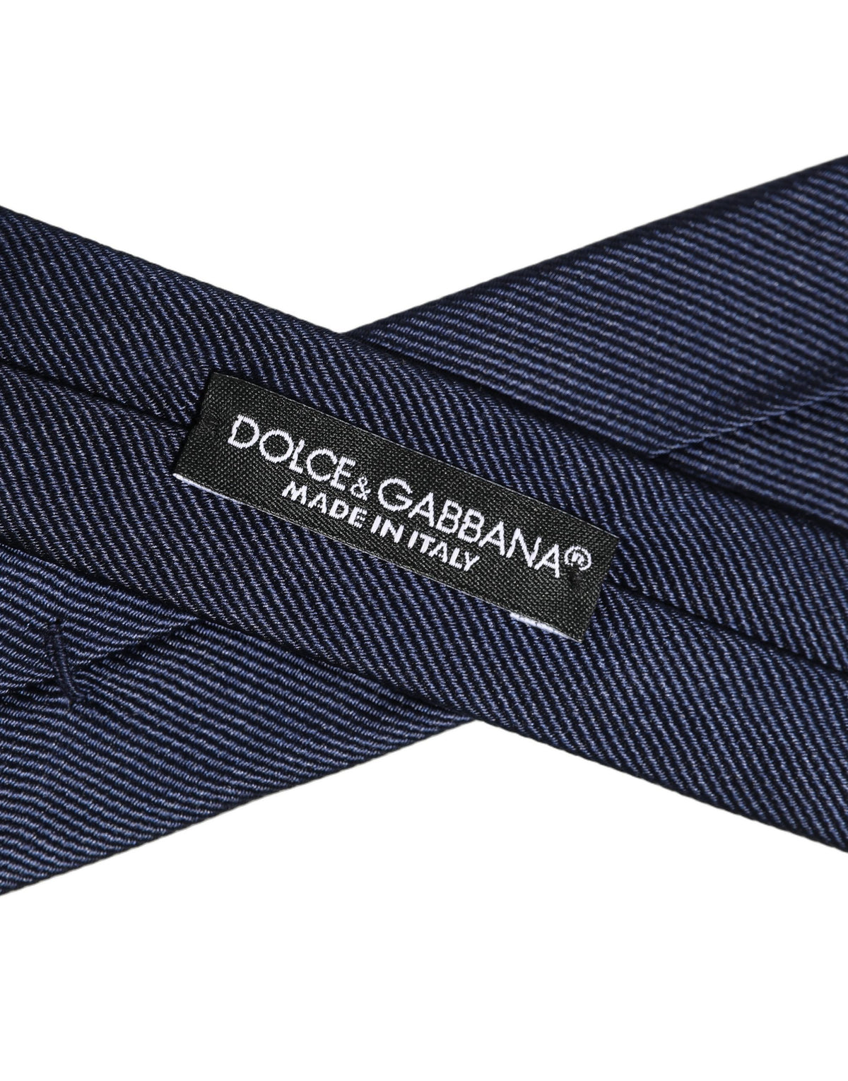 Dolce & Gabbana Herren dunkelblaue Krawatte aus texturierter Seide zum Binden