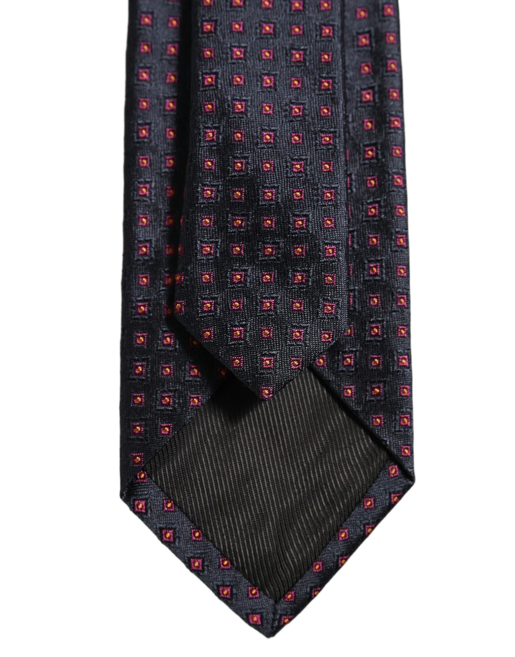 Dolce & Gabbana Herren dunkelblaue geometrische Seiden-Krawatte zum Binden