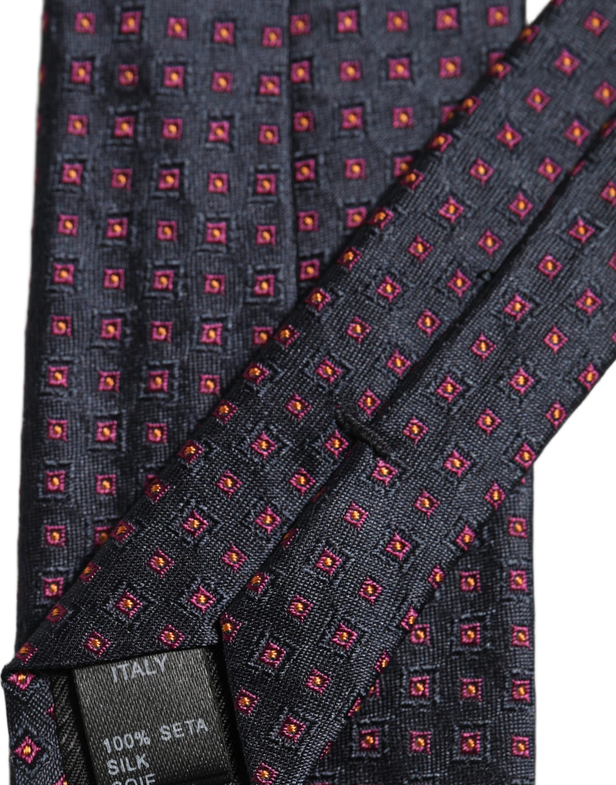 Dolce & Gabbana Herren dunkelblaue geometrische Seiden-Krawatte zum Binden