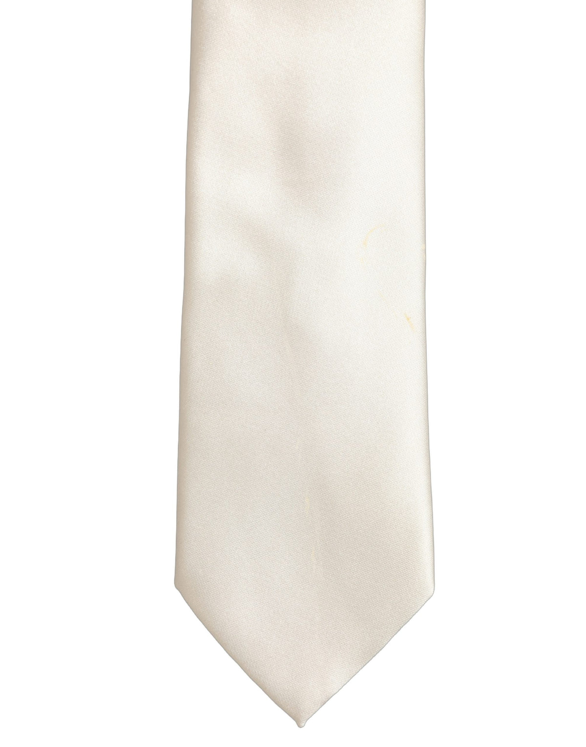 Dolce & Gabbana Cremefarbene Satin 100 % Seide Verstellbare Herren Krawatte