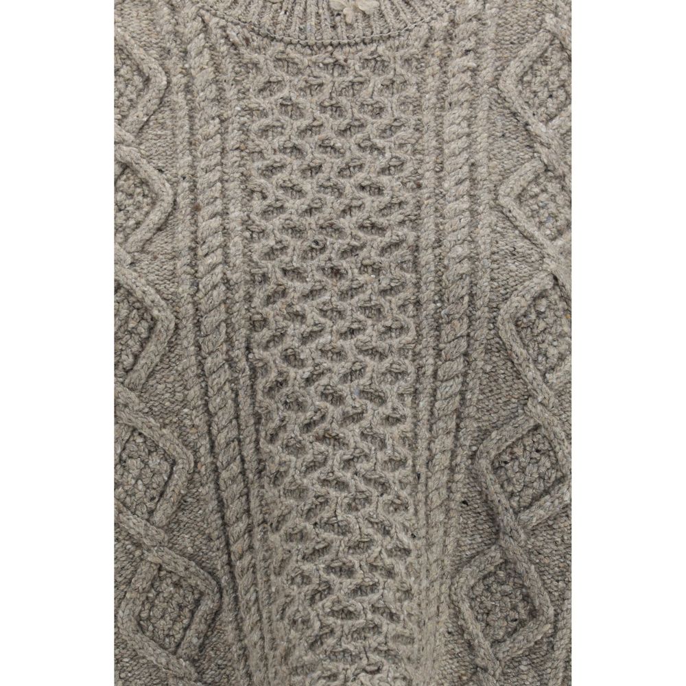 R13 Beige Wolle Oves Aries Ärmelloser Pullover