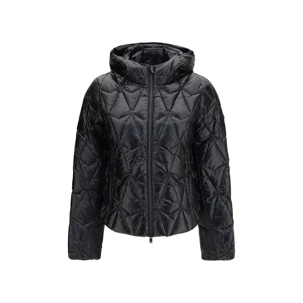 Moose Knuckles Schwarze Daunenjacke in voller Länge