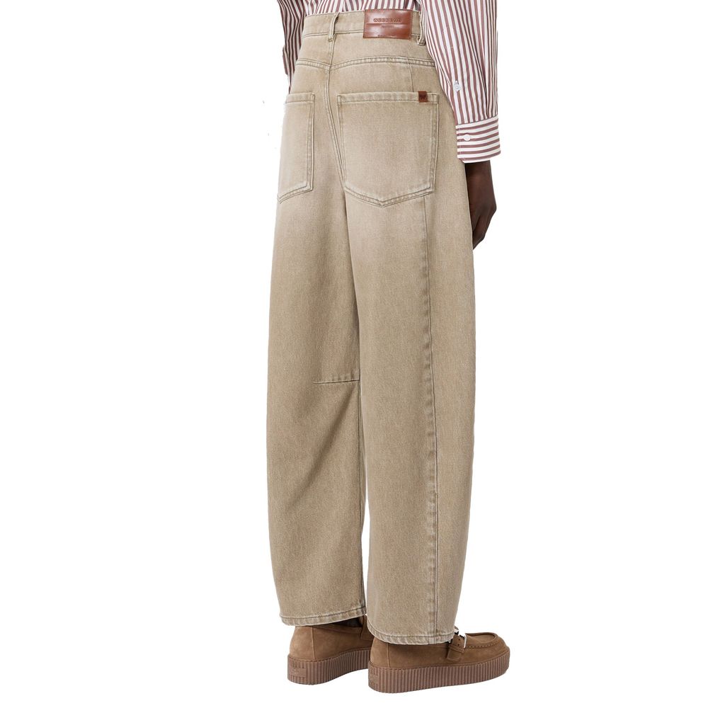Max Mara Beige Baumwoll-Jeans-Denim