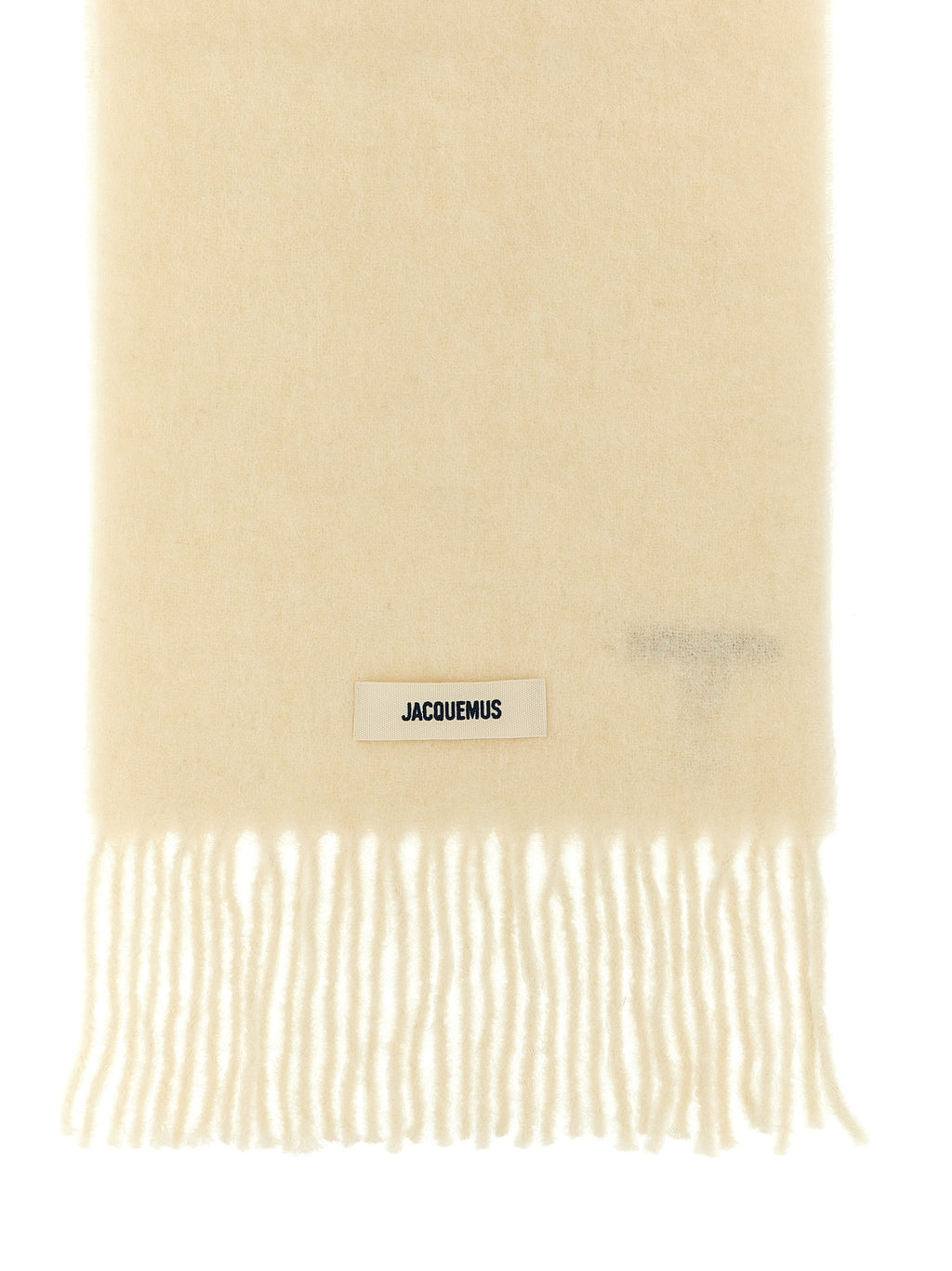 Jacquemus weißer Schal aus Alpakaleder