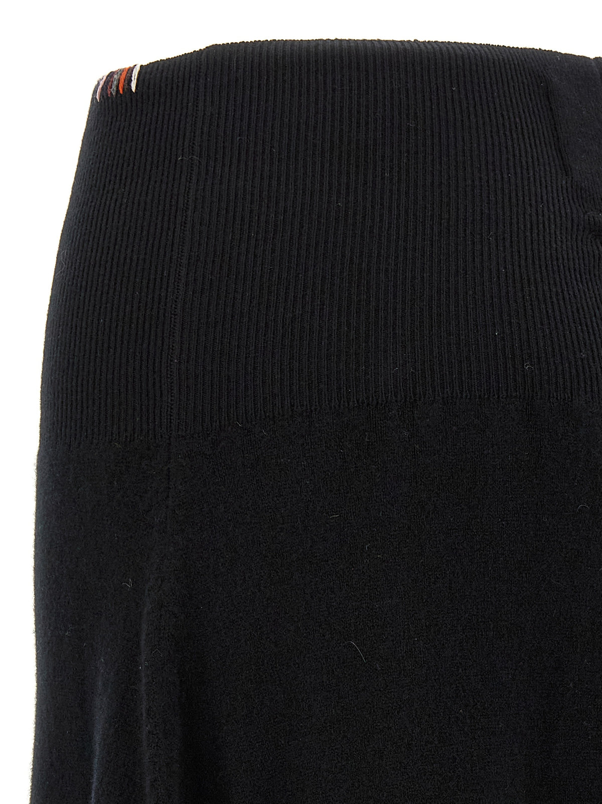 Extreme Cashmere Midirock aus schwarzem Kaschmir
