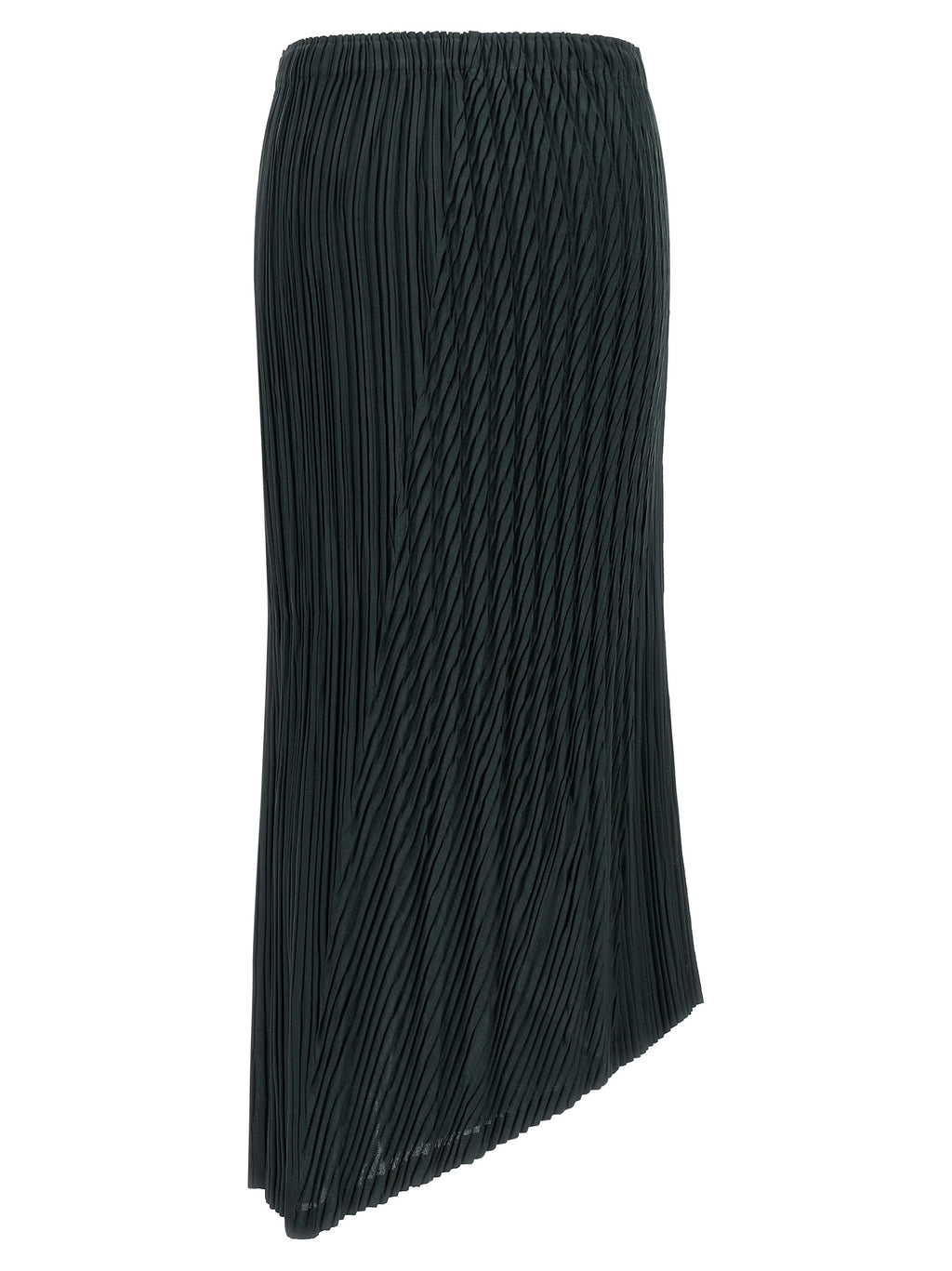 Issey Miyake Blauer Polyester-Midi-Rock