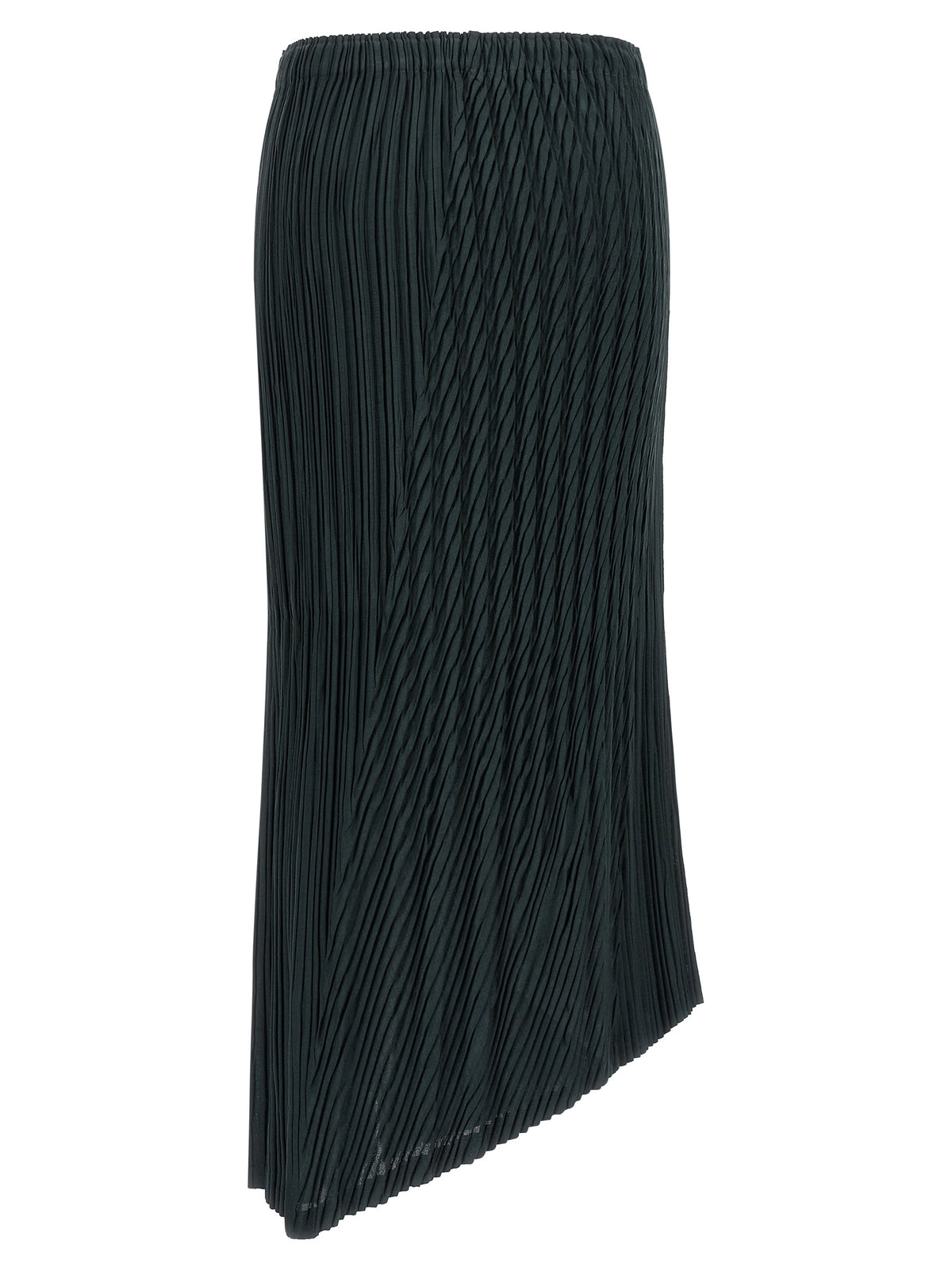 Issey Miyake Blauer Polyester-Midi-Rock