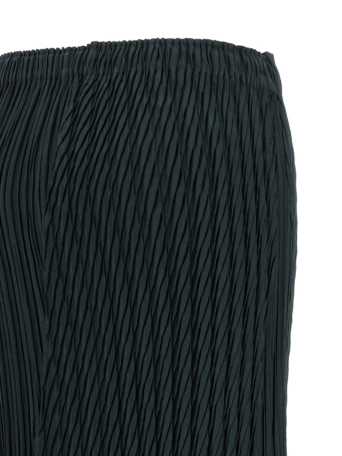 Issey Miyake Blauer Polyester-Midi-Rock