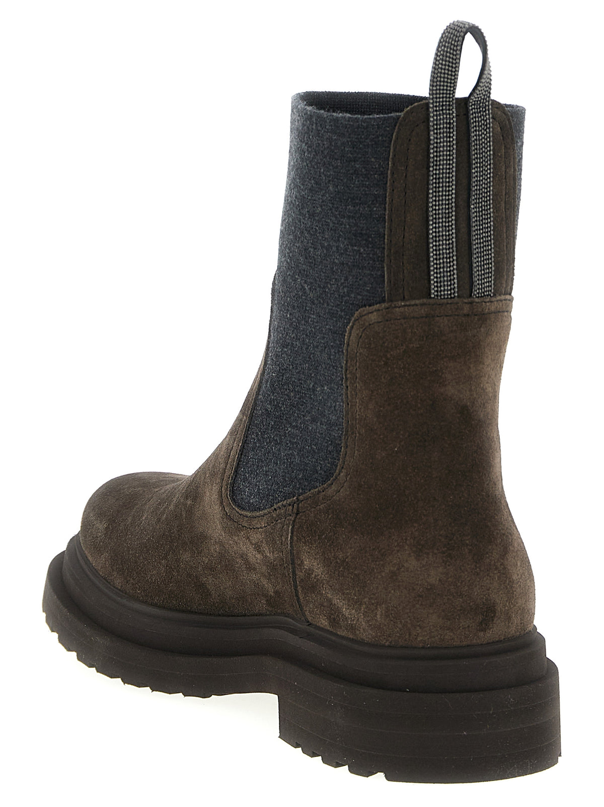 Brunello Cucinelli Braune Stiefeletten aus Kalbsleder