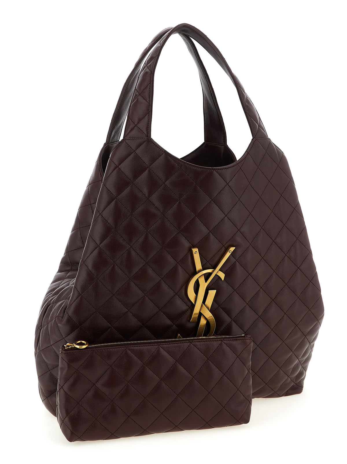 Saint Laurent Bordeaux Lammleder Tragetasche