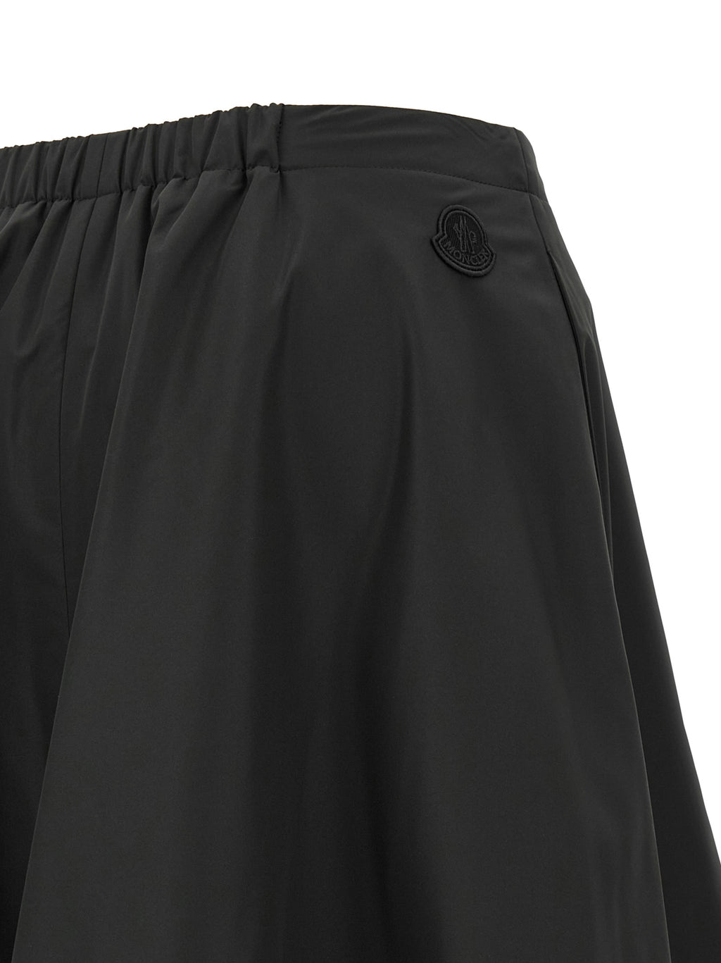 Moncler Midirock aus schwarzem Polyester