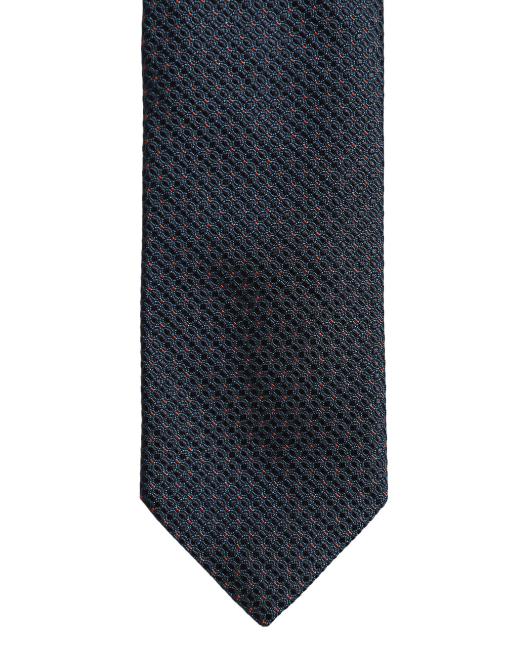 Dolce & Gabbana Men Dark Blue Geometric Silk Adjustable Tied Necktie Tie