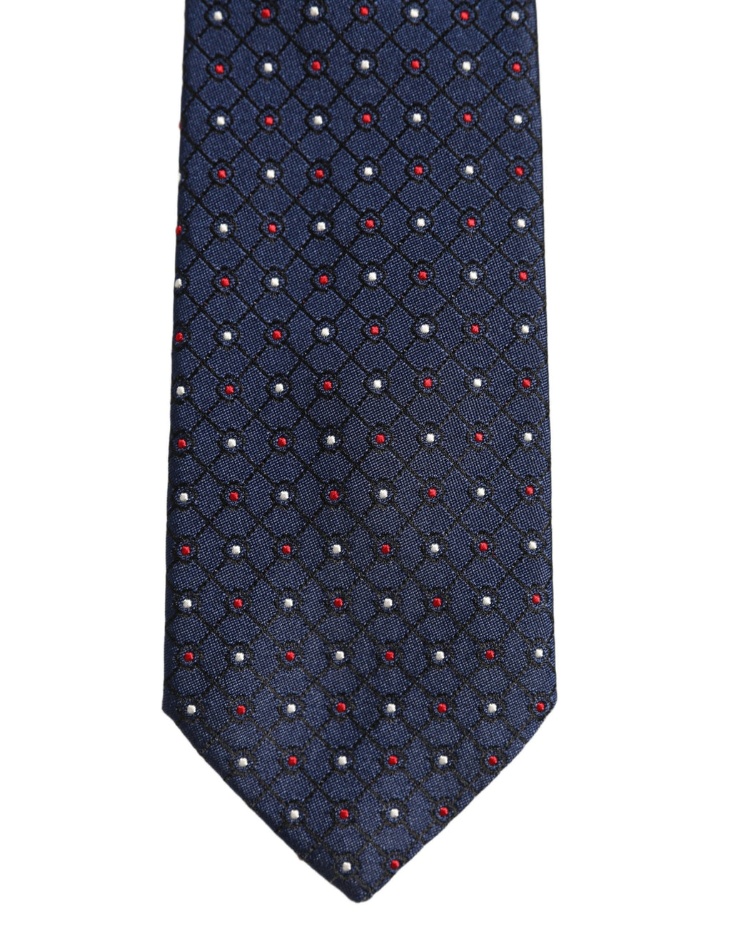Dolce & Gabbana Blaue Rautenmuster Verstellbare Krawatte Herren Accessoire Krawatte