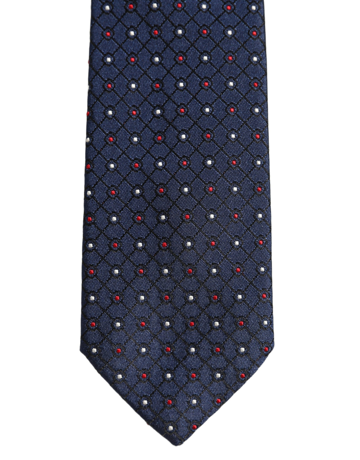 Dolce & Gabbana Blaue Rautenmuster Verstellbare Krawatte Herren Accessoire Krawatte