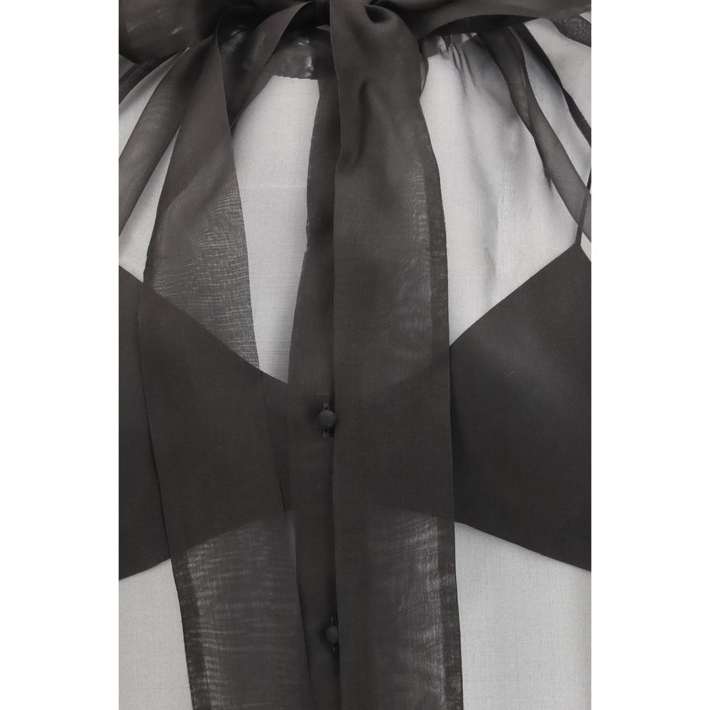 Ermanno Scervino Black Silk Shirt
